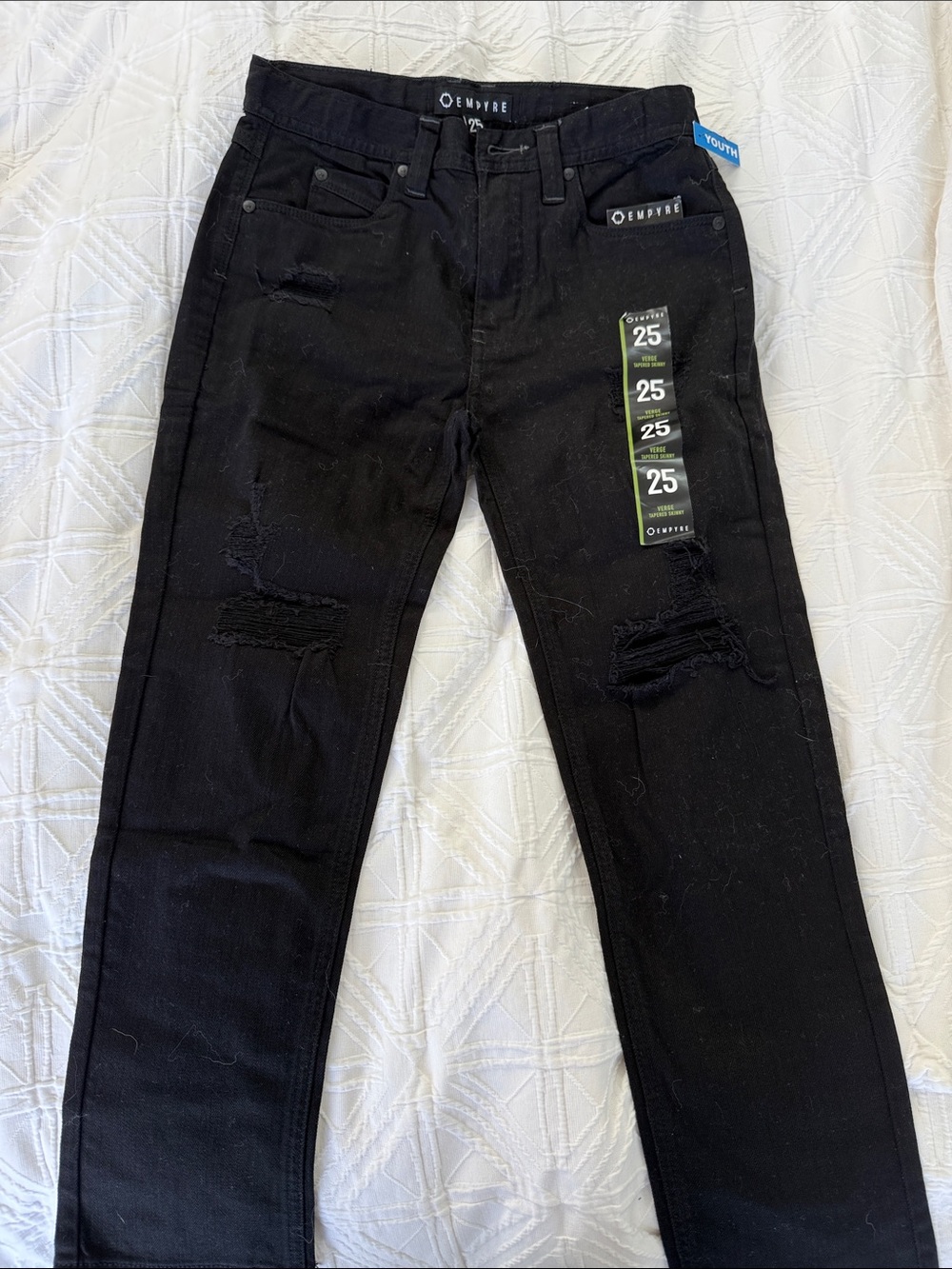 Empyre Black Skinny Distressed Jeans